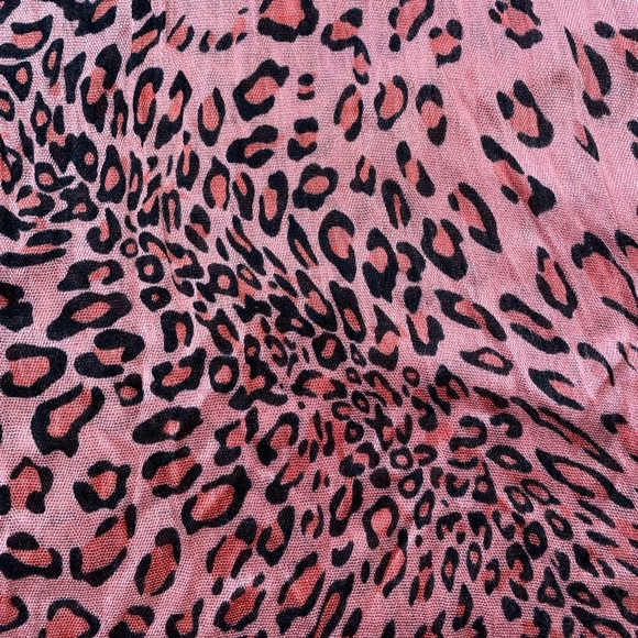 Pink Leopard Print Scarf - Picture 3 of 6